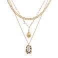 fashion water drop multilayer diamond pearl retro alloy necklacepicture12
